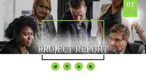 project report powerpoint template-project report